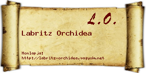 Labritz Orchidea névjegykártya